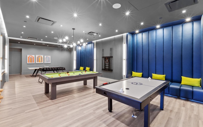 billiards room with a pool table and other options